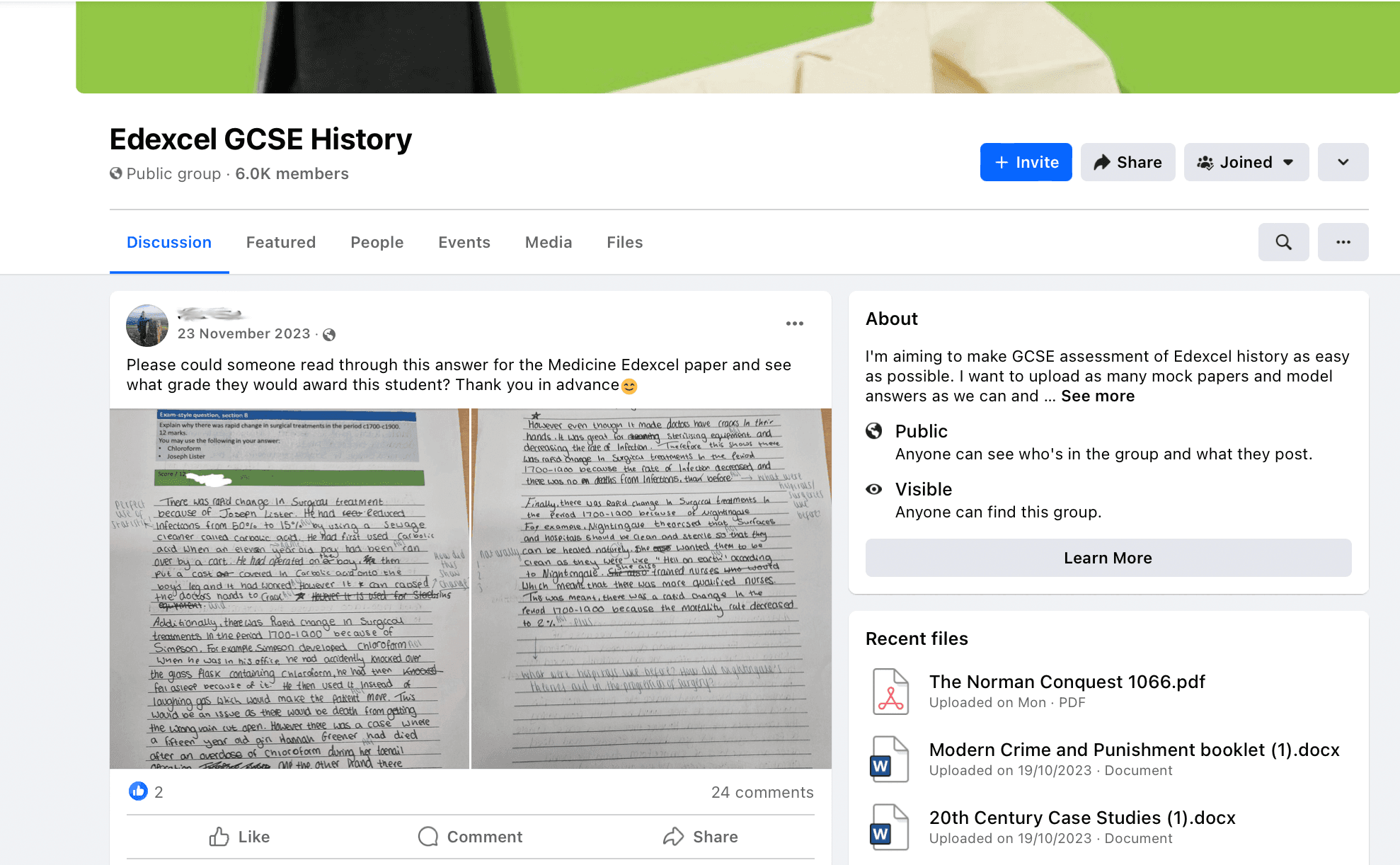Facebook Example 1